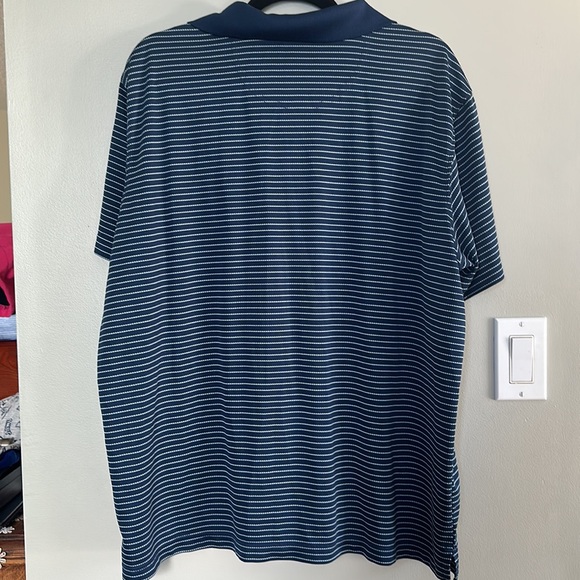 Columbia Navy/White Stripe Golf Shirt - Picture 4 of 4